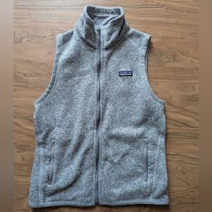 Women's Patagonia Fleece Zip-Up Gray Sweater Vest